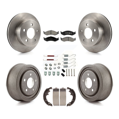 [Avant + Arrière] Kit de Disque et plaquette (semi-métallique) de frein pour 2000 Jeep Wrangler avec 9" Diameter K8S-102062