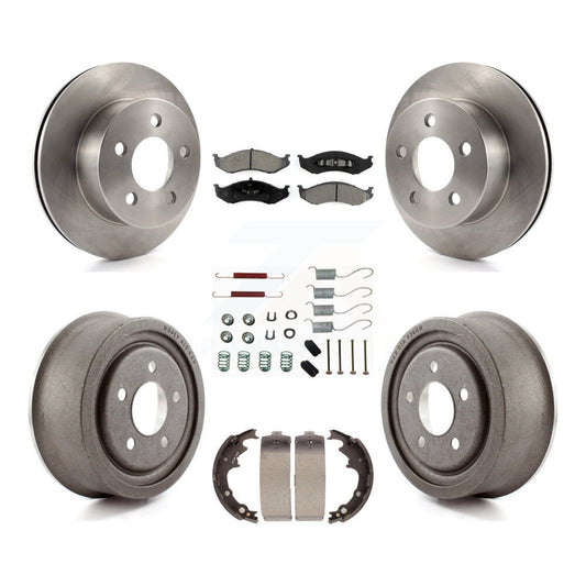 [Avant + Arrière] Kit de Disque et plaquette (semi-métallique) de frein pour 2000 Jeep Wrangler avec 9" Diameter K8S-102062