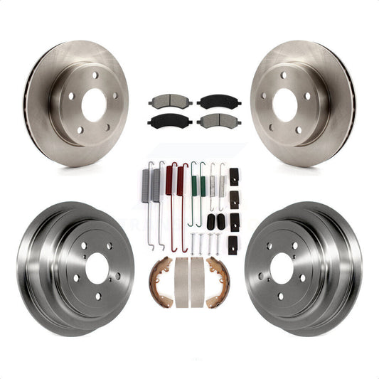 [Avant + Arrière] Kit de Disque et plaquette (semi-métallique) de frein pour Dakota Dodge Ram Mitsubishi Raider K8S-102070 par Transit Auto