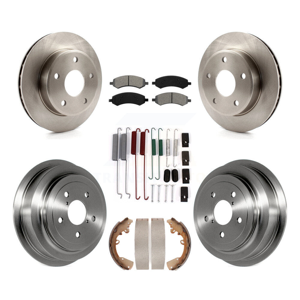 [Avant + Arrière] Kit de Disque et plaquette (semi-métallique) de frein pour Dakota Dodge Ram Mitsubishi Raider K8S-102070