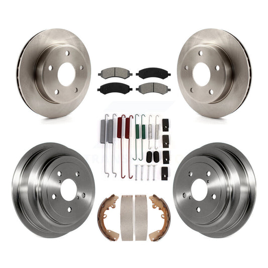 [Avant + Arrière] Kit de Disque et plaquette (semi-métallique) de frein pour Dakota Dodge Ram Mitsubishi Raider K8S-102070