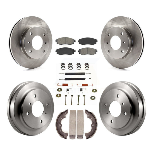 [Avant + Arrière] Kit de Disque et plaquette (semi-métallique) de frein pour 2002-2006 Nissan Sentra 1.8L K8S-102080