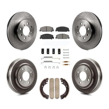 [Avant + Arrière] Kit de Disque et plaquette (semi-métallique) de frein pour 1997 Honda Civic LX avec 4-Wheel ABS K8S-102081