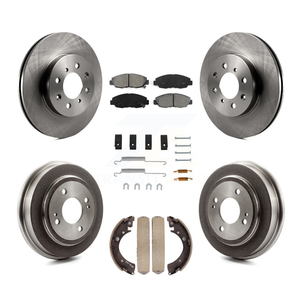 [Avant + Arrière] Kit de Disque et plaquette (semi-métallique) de frein pour Honda Civic Acura EL K8S-102083