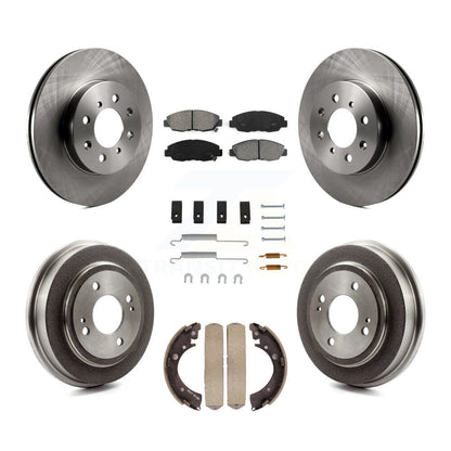 [Avant + Arrière] Kit de Disque et plaquette (semi-métallique) de frein pour Honda Civic Acura EL K8S-102083