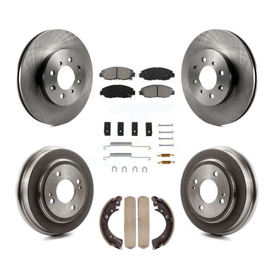 [Avant + Arrière] Kit de Disque et plaquette (semi-métallique) de frein pour Honda Civic Acura EL K8S-102083