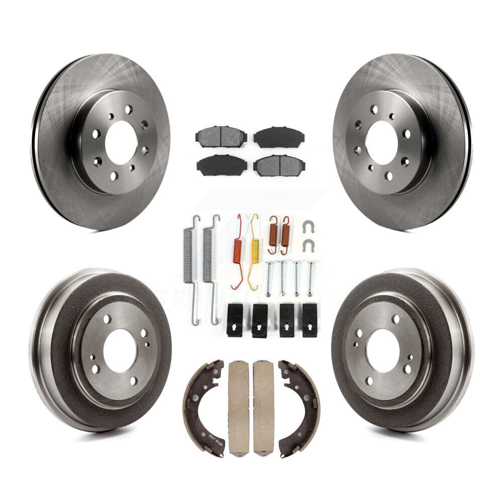 [Avant + Arrière] Kit de Disque et plaquette (semi-métallique) de frein pour Honda Civic K8S-102084