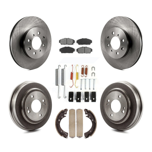 [Avant + Arrière] Kit de Disque et plaquette (semi-métallique) de frein pour Honda Civic K8S-102084