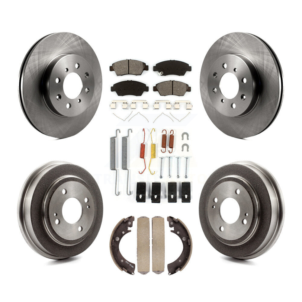 [Avant + Arrière] Kit de Disque et plaquette (semi-métallique) de frein pour 2007-2008 Honda Fit K8S-102085