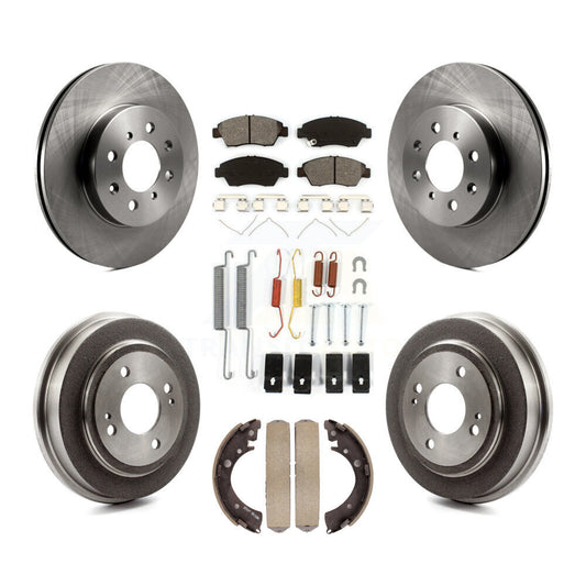 [Avant + Arrière] Kit de Disque et plaquette (semi-métallique) de frein pour 2007-2008 Honda Fit K8S-102085