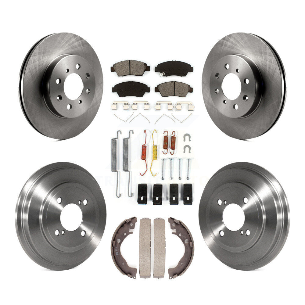 [Avant + Arrière] Kit de Disque et plaquette (semi-métallique) de frein pour 2013 Honda Fit DX avec GAS engine K8S-102089