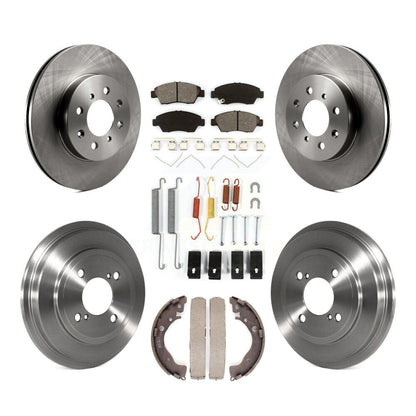 [Avant + Arrière] Kit de Disque et plaquette (semi-métallique) de frein pour 2013 Honda Fit DX avec GAS engine K8S-102089