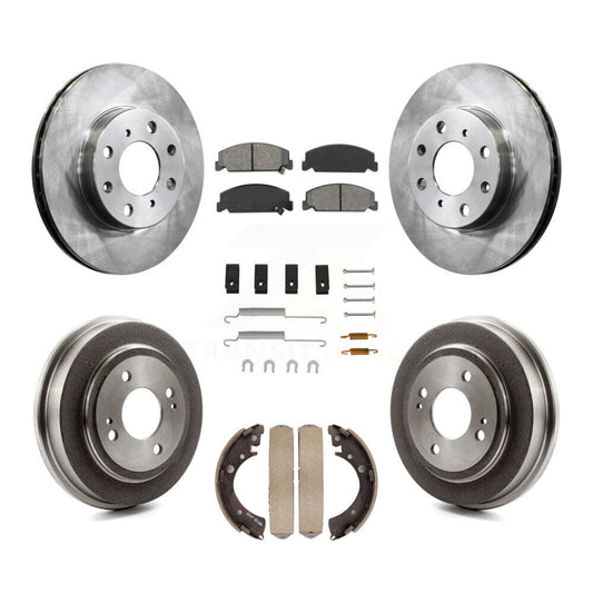 [Avant + Arrière] Kit de Disque et plaquette (semi-métallique) de frein pour Honda Civic K8S-102092