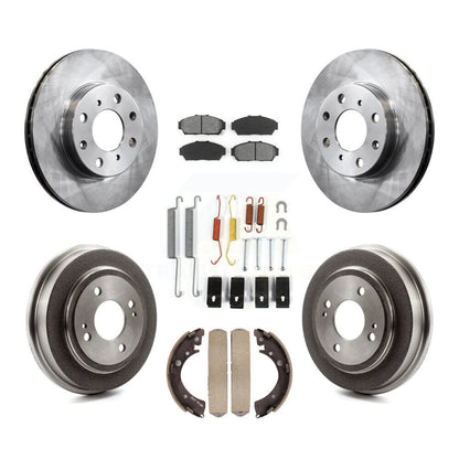 [Avant + Arrière] Kit de Disque et plaquette (semi-métallique) de frein pour 1994-1995 Honda Civic EX avec Sedan Automatic transmission Non-ABS K8S-102094