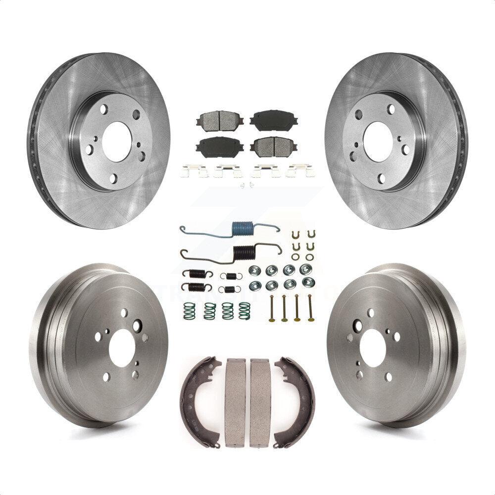 [Avant + Arrière] Kit de Disque et plaquette (semi-métallique) de frein pour 2005-2006 Toyota Camry Base LE Vehicles Manufactured In Japan K8S-102100 par Transit Auto
