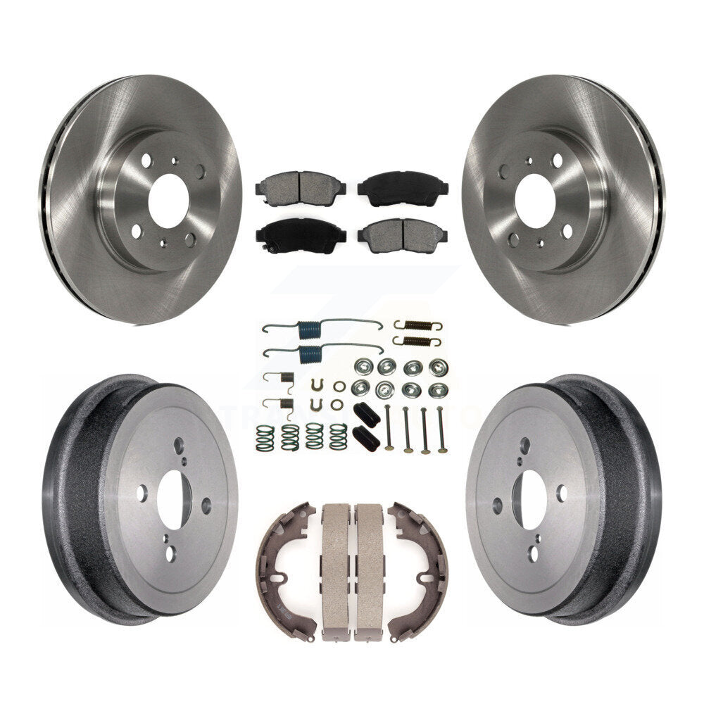 [Avant + Arrière] Kit de Disque et plaquette (semi-métallique) de frein pour 1993-1997 Toyota Corolla Geo Prizm K8S-102103