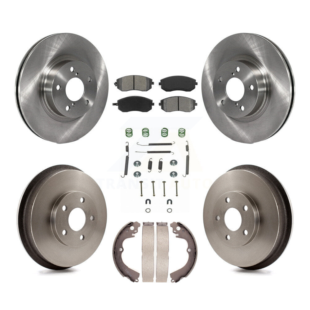 [Avant + Arrière] Kit de Disque et plaquette (semi-métallique) de frein pour 2002-2003 Subaru Impreza Outback RS TS K8S-102117