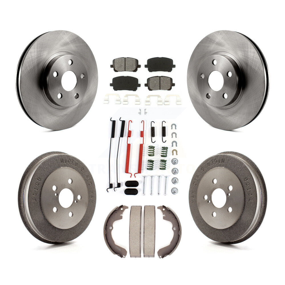 [Avant + Arrière] Kit de Disque et plaquette (semi-métallique) de frein pour Toyota Matrix Pontiac Vibe K8S-102132