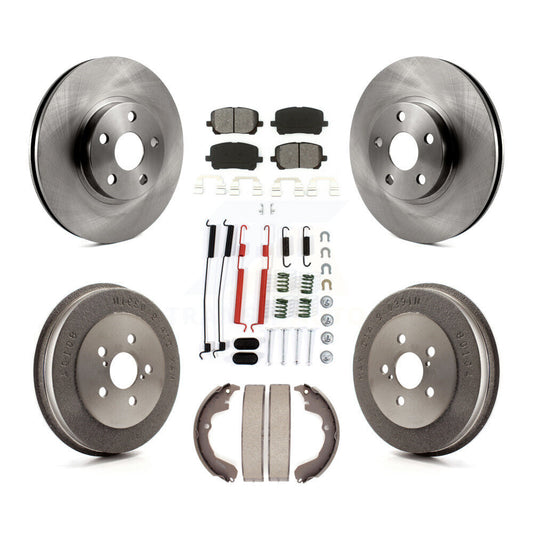 [Avant + Arrière] Kit de Disque et plaquette (semi-métallique) de frein pour Toyota Matrix Pontiac Vibe K8S-102132