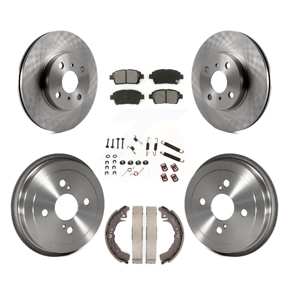 [Avant + Arrière] Kit de Disque et plaquette (semi-métallique) de frein pour 2001-2005 Toyota Echo K8S-102136
