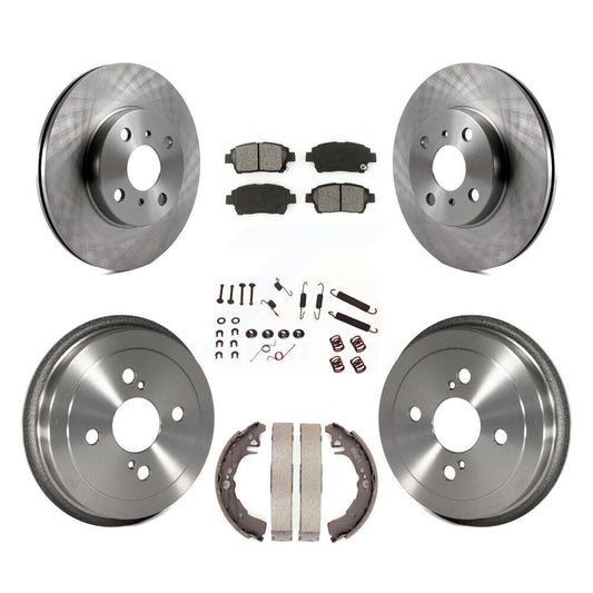 [Avant + Arrière] Kit de Disque et plaquette (semi-métallique) de frein pour 2001-2005 Toyota Echo K8S-102136