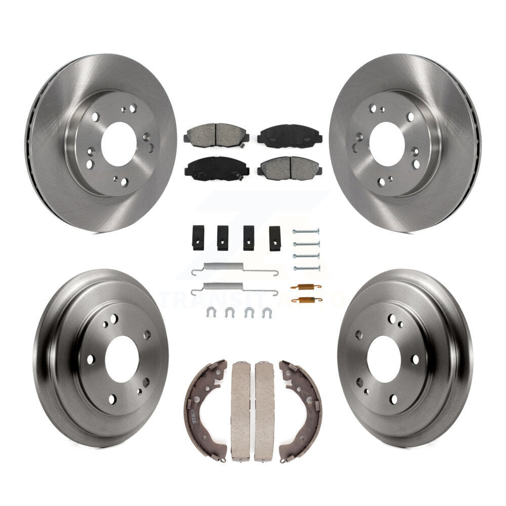 [Avant + Arrière] Kit de Disque et plaquette (semi-métallique) de frein pour Honda Civic K8S-102143