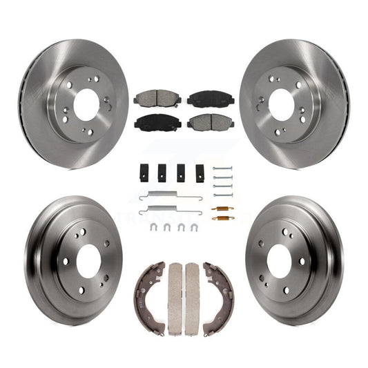[Avant + Arrière] Kit de Disque et plaquette (semi-métallique) de frein pour Honda Civic K8S-102143