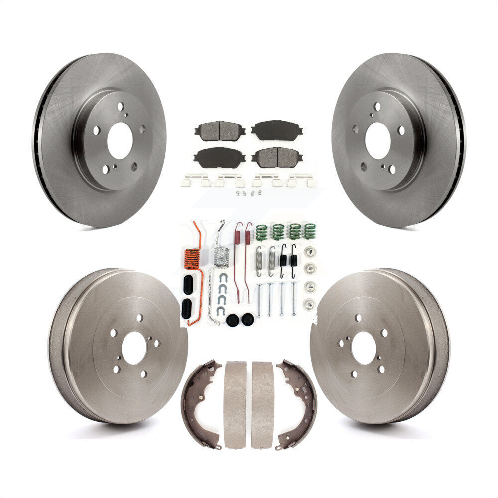 [Avant + Arrière] Kit de Disque et plaquette (semi-métallique) de frein pour 2004-2010 Toyota Sienna K8S-102144 par Transit Auto