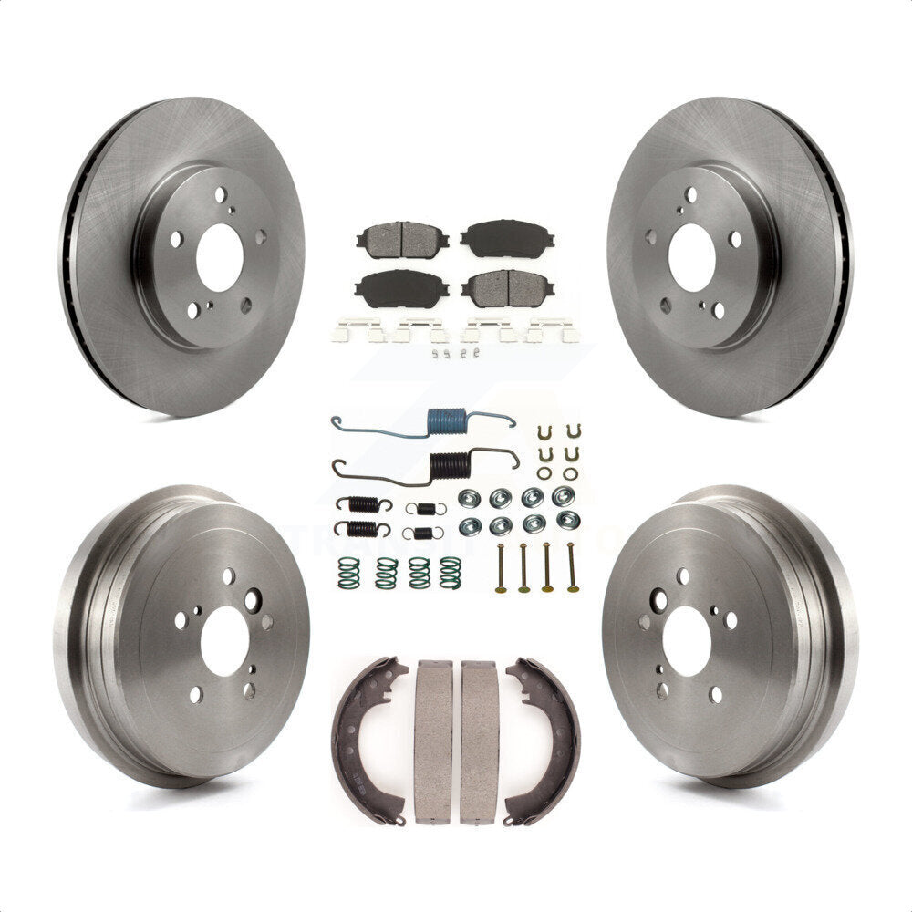 [Avant + Arrière] Kit de Disque et plaquette (semi-métallique) de frein pour 2005-2006 Toyota Camry SE XLE Vehicles Manufactured In Japan K8S-102145 par Transit Auto