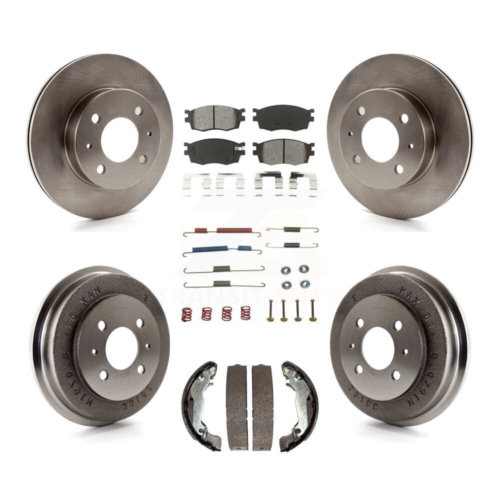 [Avant + Arrière] Kit de Disque et plaquette (semi-métallique) de frein pour 2006 Hyundai Accent Hatchback To 09 30 05 K8S-102153