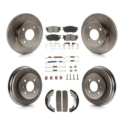 [Avant + Arrière] Kit de Disque et plaquette (semi-métallique) de frein pour 2006 Hyundai Accent Hatchback To 09 30 05 K8S-102153