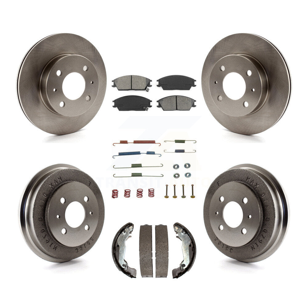 [Avant + Arrière] Kit de Disque et plaquette (semi-métallique) de frein pour 2003-2005 Hyundai Accent K8S-102154