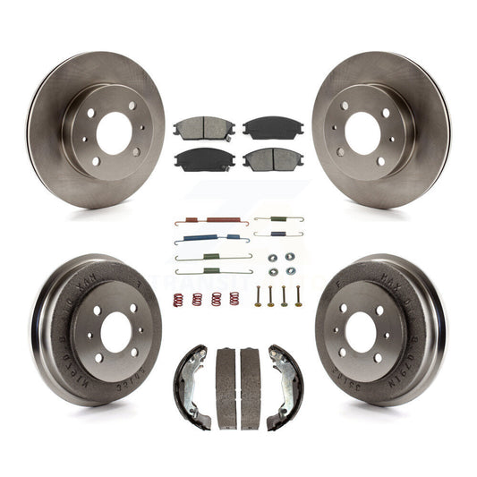 [Avant + Arrière] Kit de Disque et plaquette (semi-métallique) de frein pour 2003-2005 Hyundai Accent K8S-102154