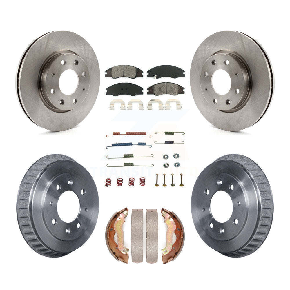 [Avant + Arrière] Kit de Disque et plaquette (semi-métallique) de frein pour 2007-2009 Kia Spectra rear brakes K8S-102159