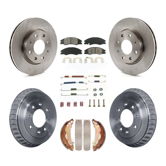 [Avant + Arrière] Kit de Disque et plaquette (semi-métallique) de frein pour 2007-2009 Kia Spectra rear brakes K8S-102159