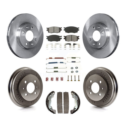 [Avant + Arrière] Kit de Disque et plaquette (semi-métallique) de frein pour 2006 Hyundai Accent Sedan To 09 30 05 K8S-102160