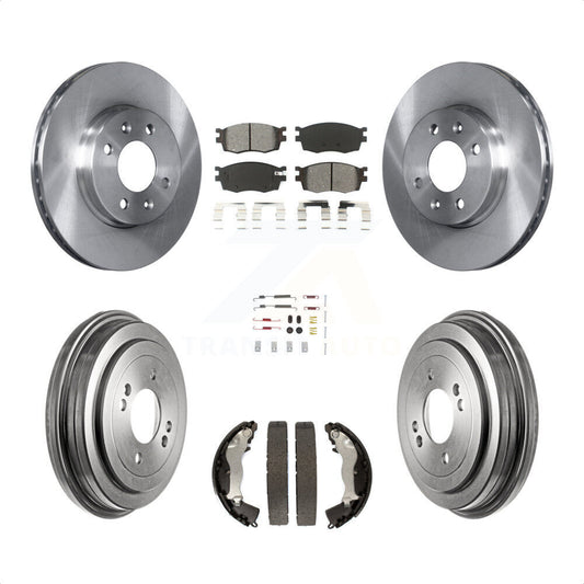 [Avant + Arrière] Kit de Disque et plaquette (semi-métallique) de frein pour Hyundai Accent Kia Rio Rio5 K8S-102161 par Transit Auto