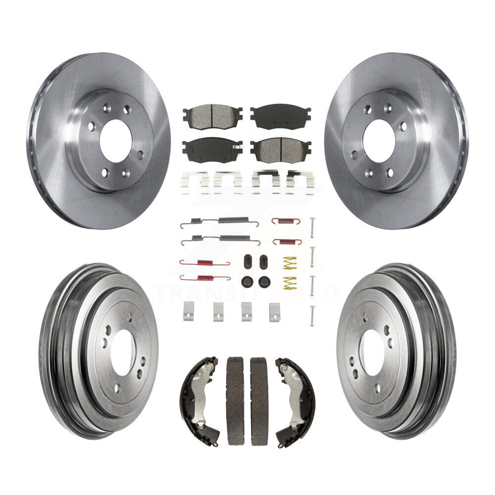 [Avant + Arrière] Kit de Disque et plaquette (semi-métallique) de frein pour Hyundai Accent Kia Rio Rio5 K8S-102161