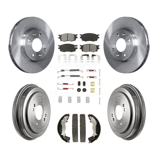 [Avant + Arrière] Kit de Disque et plaquette (semi-métallique) de frein pour Hyundai Accent Kia Rio Rio5 K8S-102161