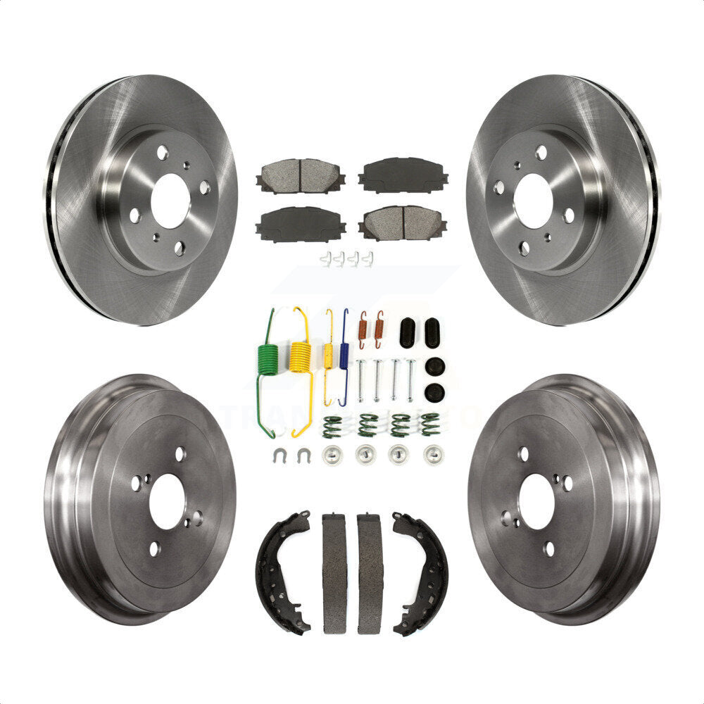 [Avant + Arrière] Kit de Disque et plaquette (semi-métallique) de frein pour Toyota Yaris K8S-102162 par Transit Auto