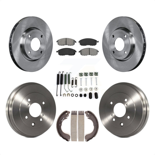 [Avant + Arrière] Kit de Disque et plaquette (semi-métallique) de frein pour Nissan Sentra Versa Cube K8S-102164 par Transit Auto