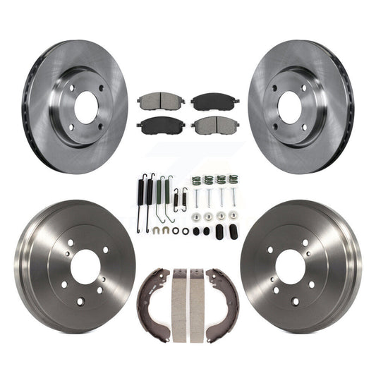 [Avant + Arrière] Kit de Disque et plaquette (semi-métallique) de frein pour Nissan Sentra Versa Cube K8S-102164