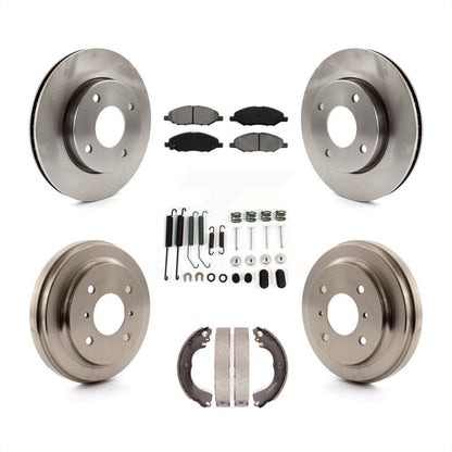 [Avant + Arrière] Kit de Disque et plaquette (semi-métallique) de frein pour 2009-2011 Nissan Versa 1.6L K8S-102166 par Transit Auto