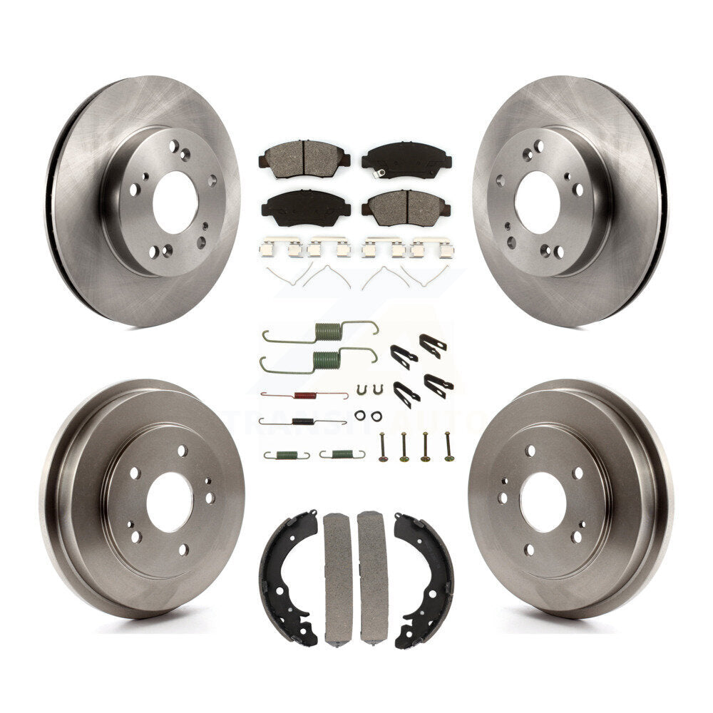 [Avant + Arrière] Kit de Disque et plaquette (semi-métallique) de frein pour Honda Civic K8S-102167