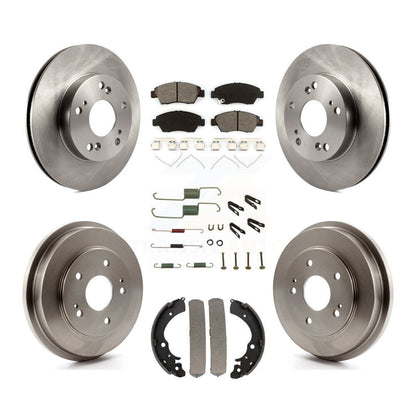 [Avant + Arrière] Kit de Disque et plaquette (semi-métallique) de frein pour Honda Civic K8S-102167