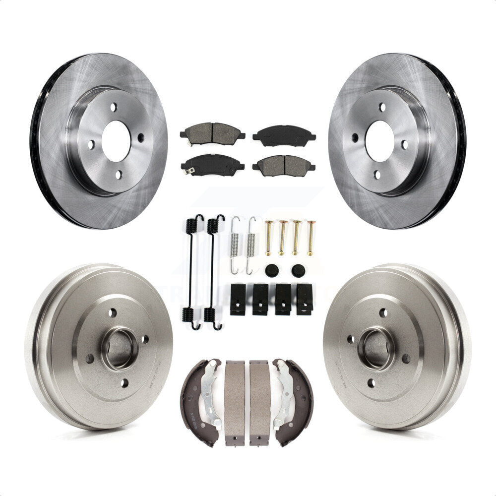 [Avant + Arrière] Kit de Disque et plaquette (semi-métallique) de frein pour Nissan Versa Note Micra K8S-102172 par Transit Auto