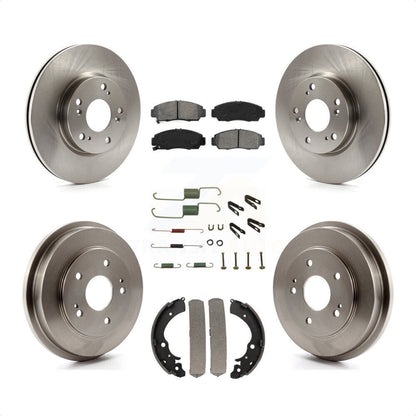 [Avant + Arrière] Kit de Disque et plaquette (semi-métallique) de frein pour Honda Civic K8S-102174 par Transit Auto