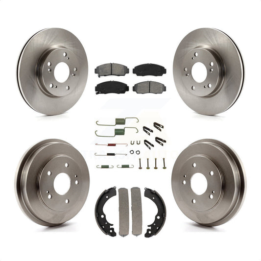 [Avant + Arrière] Kit de Disque et plaquette (semi-métallique) de frein pour Honda Civic K8S-102174 par Transit Auto