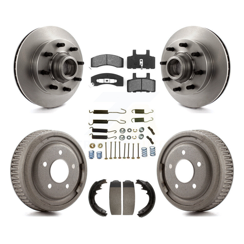 [Avant + Arrière] Kit de Disque et plaquette (semi-métallique) de frein pour 1995-1997 GMC Yukon RWD avec DIESEL engine avec 11" Diameter K8S-102183