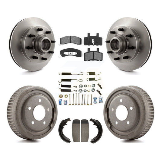 [Avant + Arrière] Kit de Disque et plaquette (semi-métallique) de frein pour 1995-1997 GMC Yukon RWD avec DIESEL engine avec 11" Diameter K8S-102183